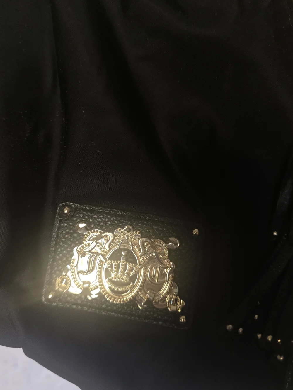 Vintage Juicy Couture Black Leather Tassel Bag Charm / Purse for Repair TLC READ